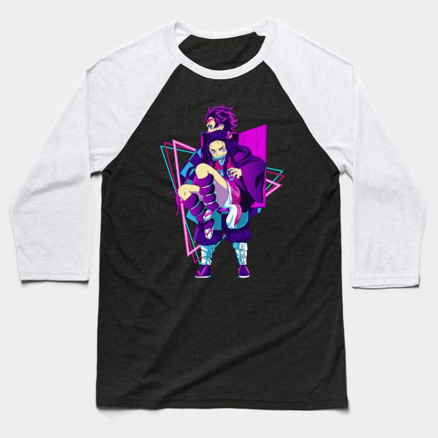 kimetsu no yaiba - Tanjiro and Nezuko Baseball T-Shirt by mounier